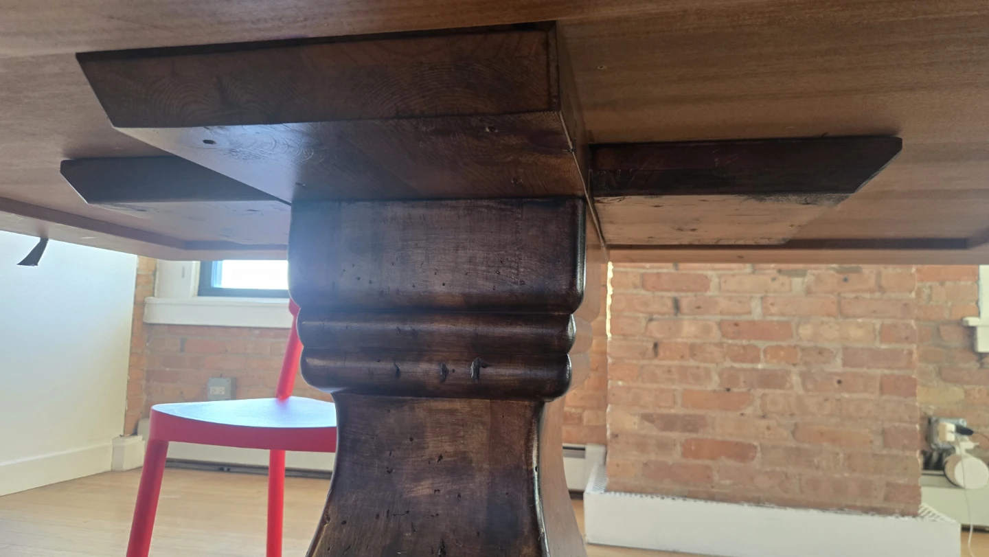 Arhaus Large  Wooden Dining Table 117 inches long solid wood - photo 3