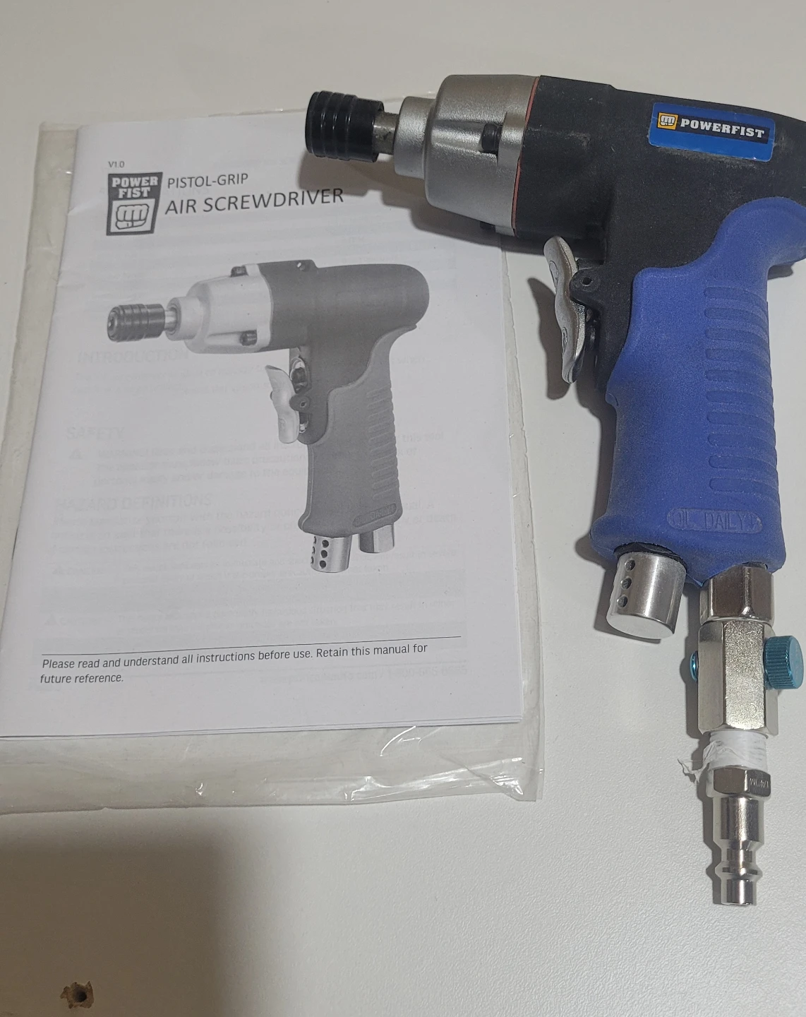 Power Fist Pistol Grip Air Screwdriver