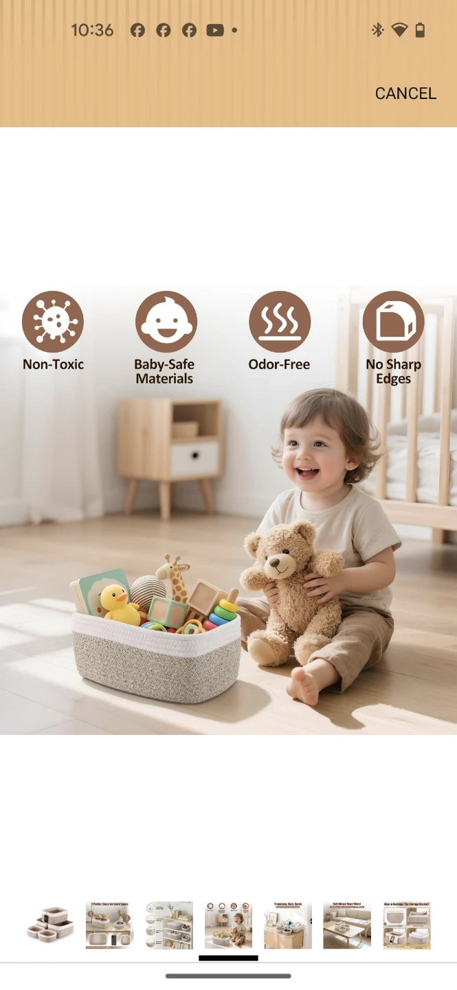 Vireth Haus 5-Pack Woven Rope Storage Baskets - photo 4