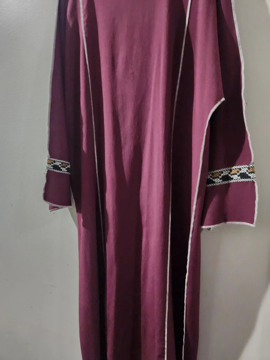 SHEIN Embroidered Kaftan Dress - Burgundy - photo 5