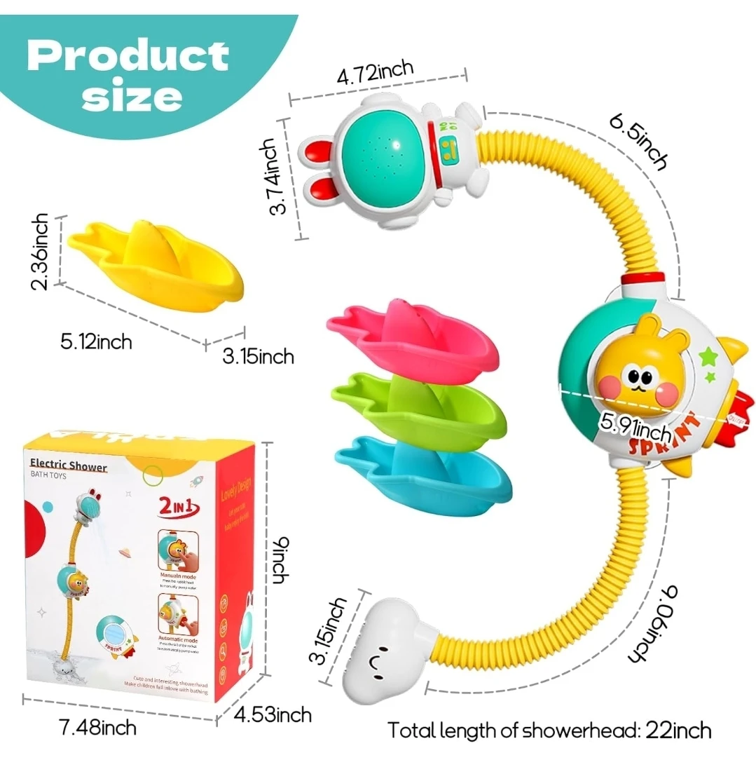 Electric Shower Bath Toys with Stacking Cups - photo 2
