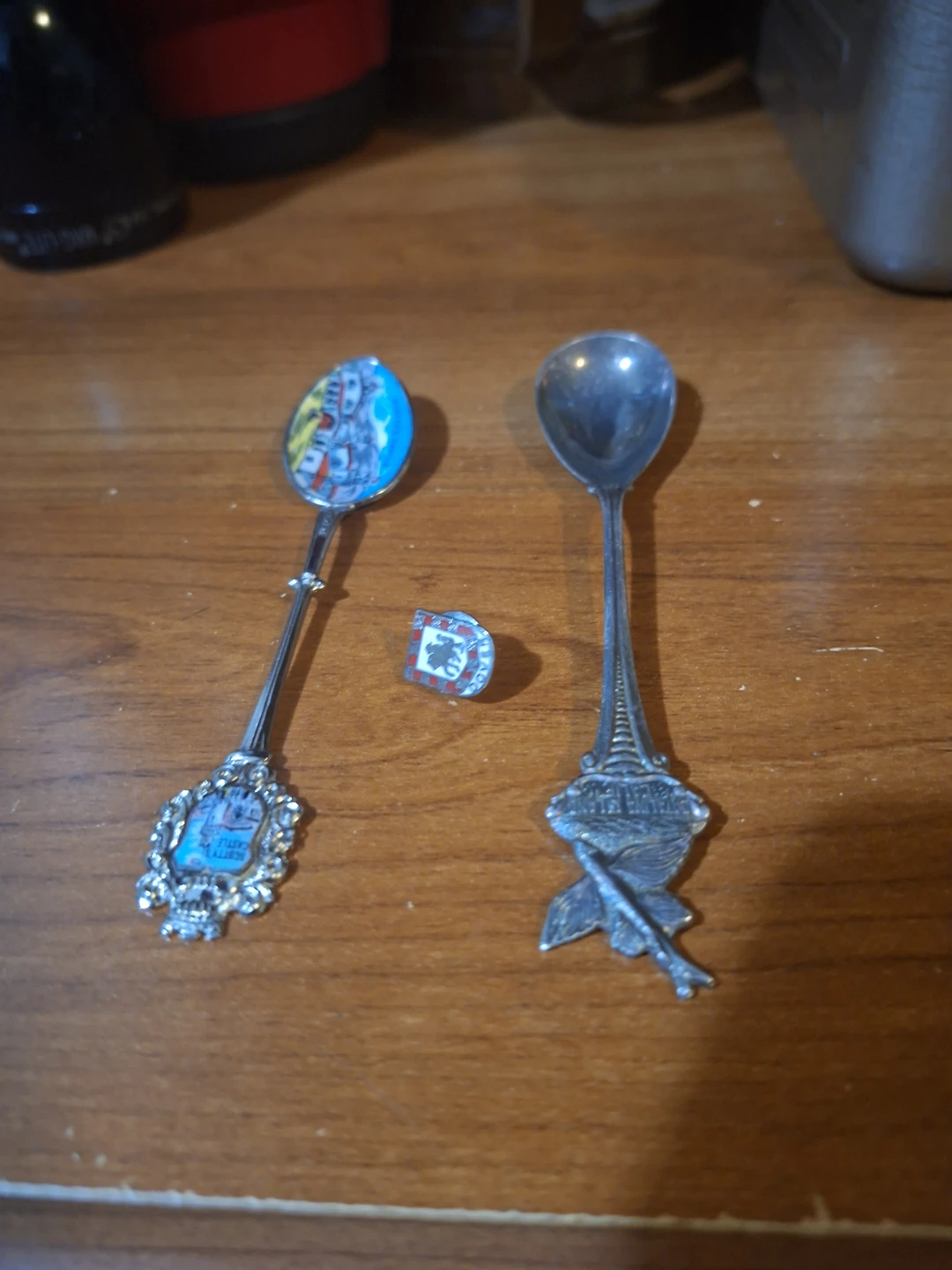 Collectible Souvenir Spoons Set and Dover pin