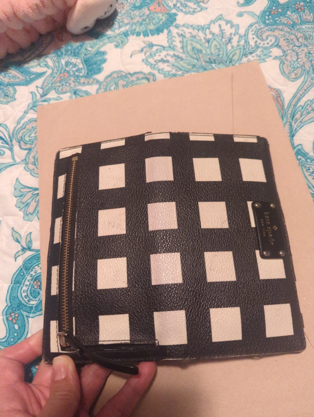 Kate Spade Wallet - Black and White Checkered - photo 3
