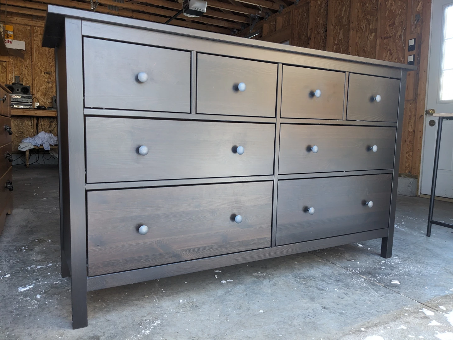 Hemnes 8 Drawer Dresser in Solid Pine -Like New - photo 2