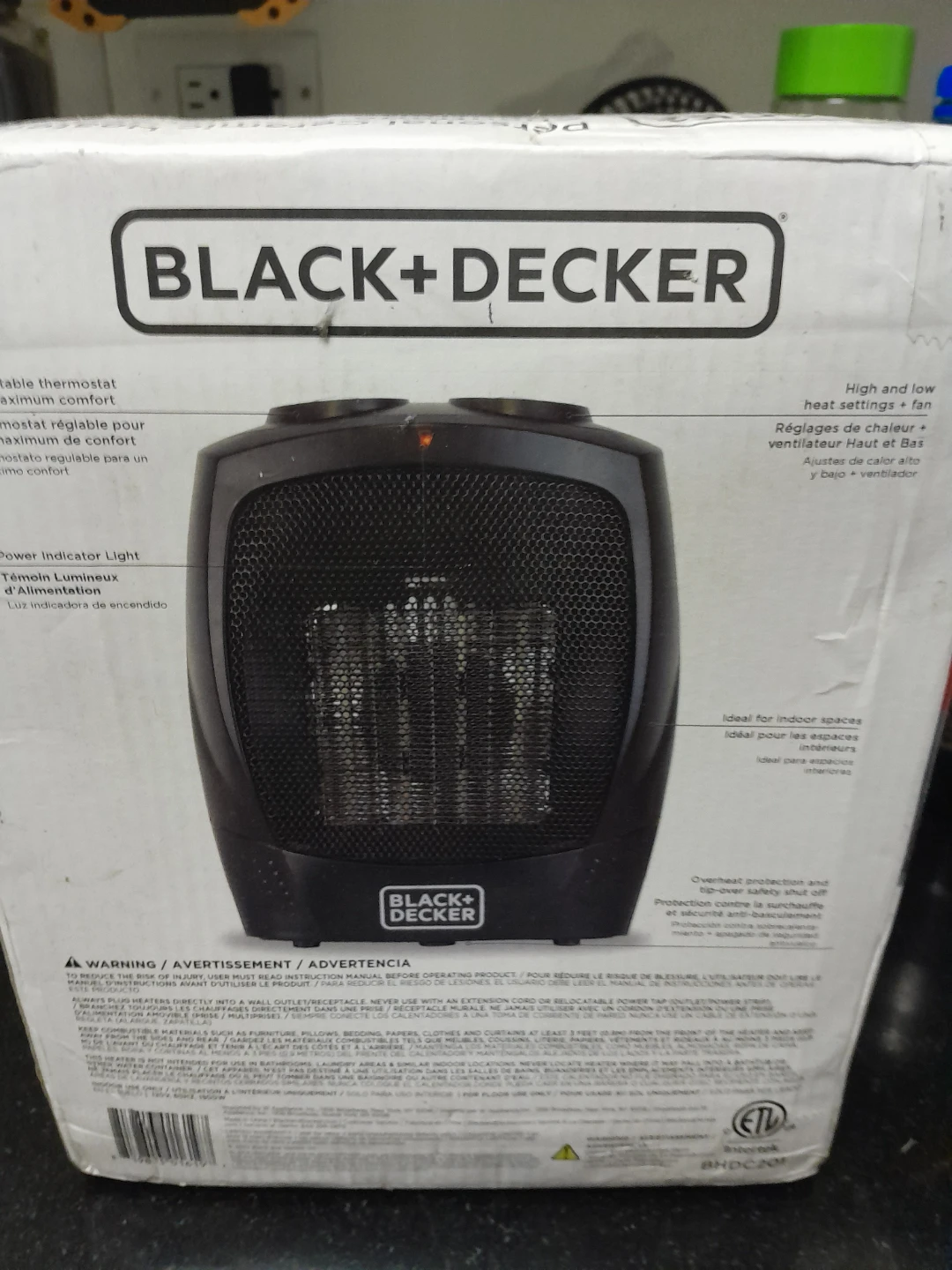 BLACK+DECKER Personal Ceramic Heater BHDC201 - photo 3