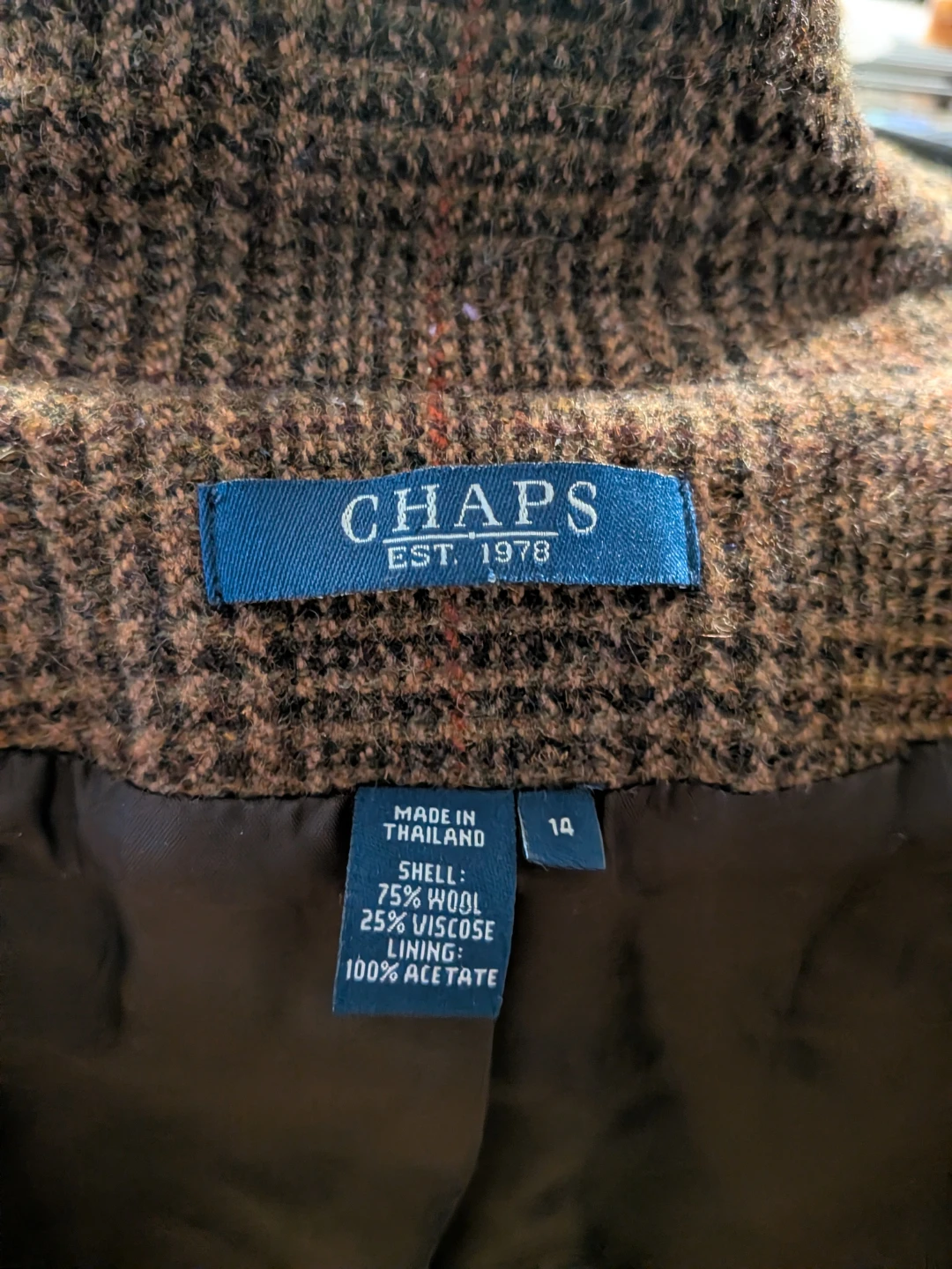 Chaps Women's Plaid Blazer Size 14 - photo 2