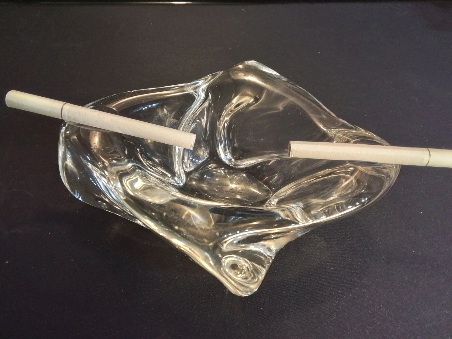 decorative ashtray/bowl Clear glass 6" New - photo 3