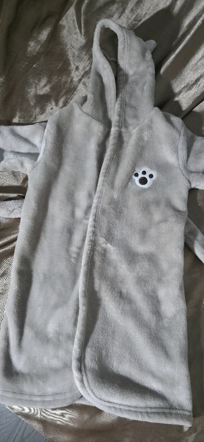 Kid's Fuzzy Animal Robe - Tan - photo 2