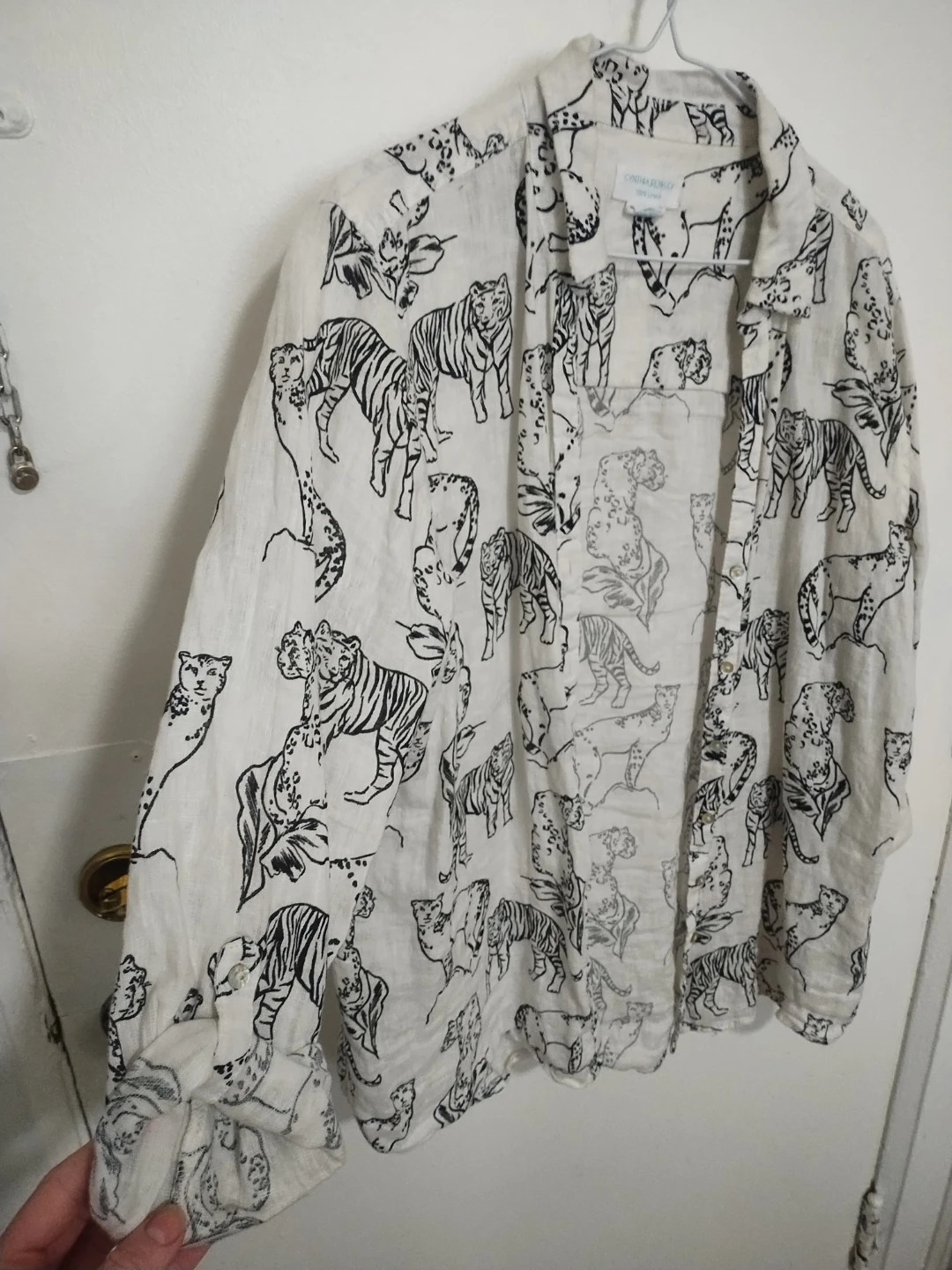 Cynthia Rowley Tiger Cat Print Button-Up Shirt - photo 2