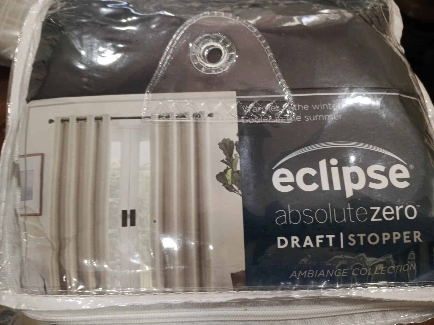 Eclipse Absolute Zero Draft Stopper Curtain Panel - Grey