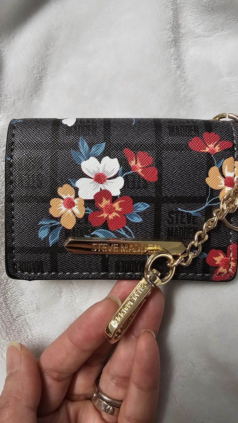 Steve Madden Floral Card Holder with Keychain - photo 2
