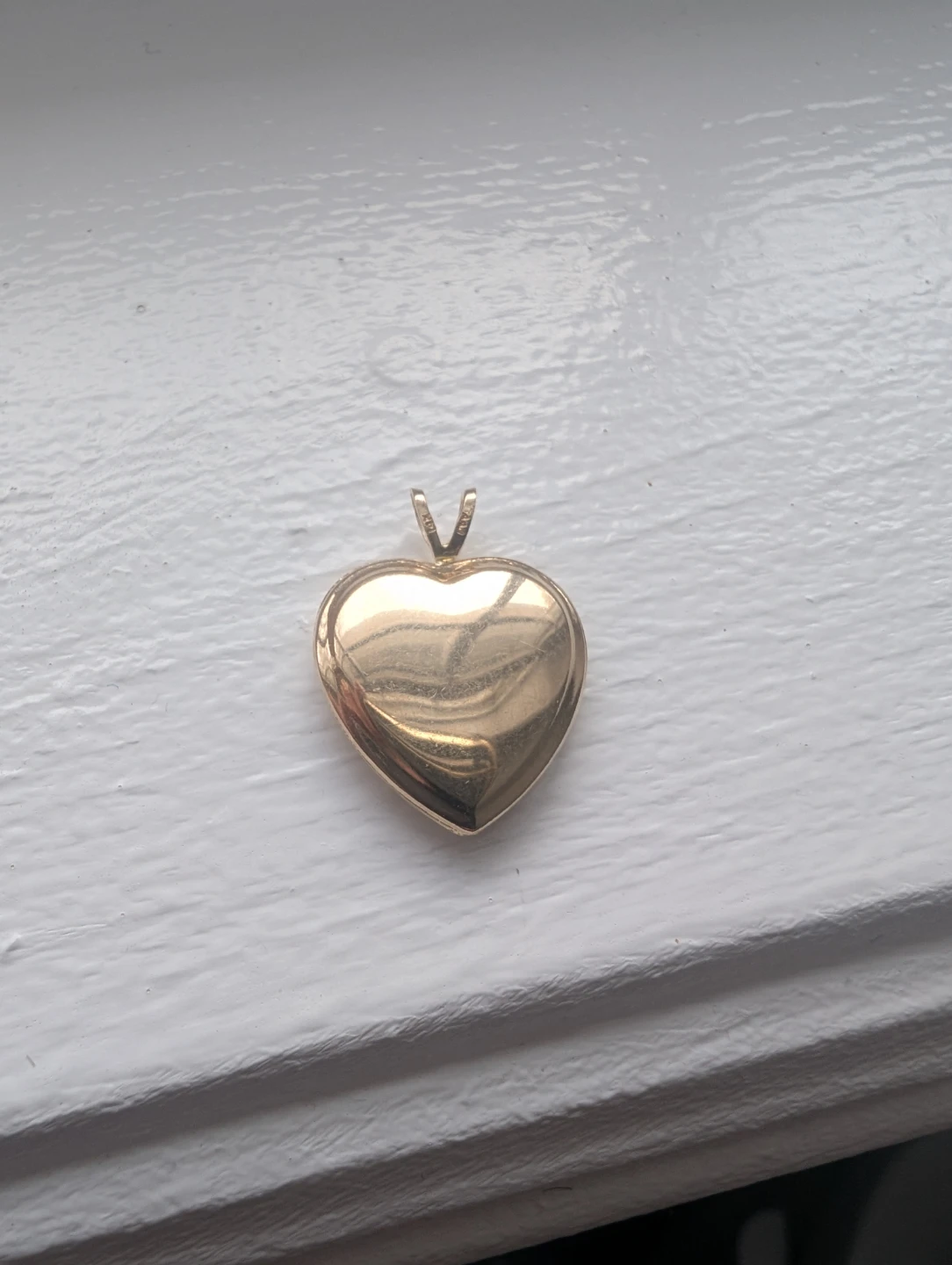 Brand New 14K Yellow Gold Heart Pendant For Sale - photo 3