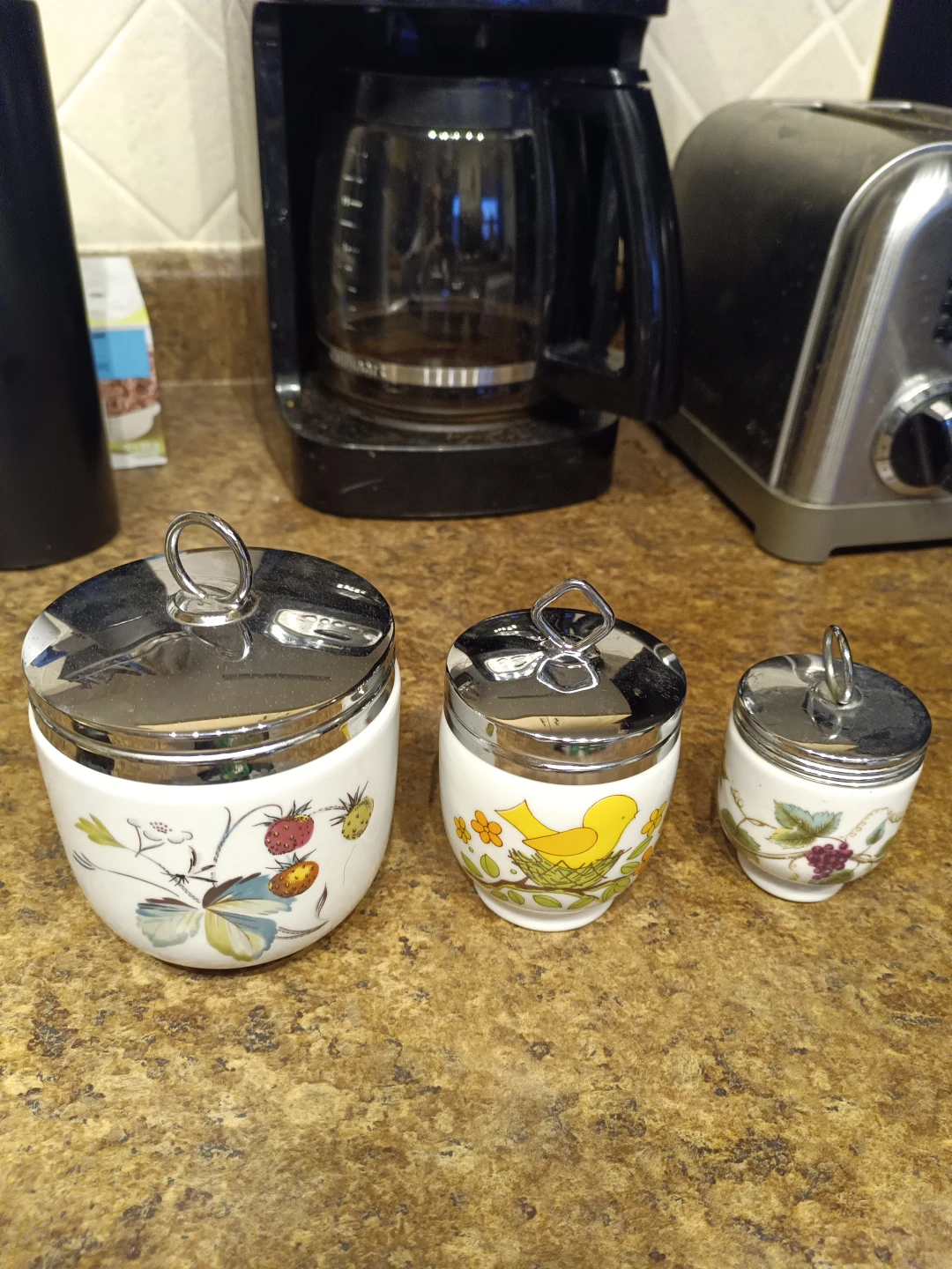 Egg coddlers. Royal Worcester.