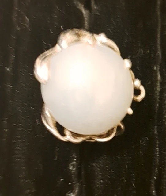 Silver Ring with Light purple Jaideite Stone