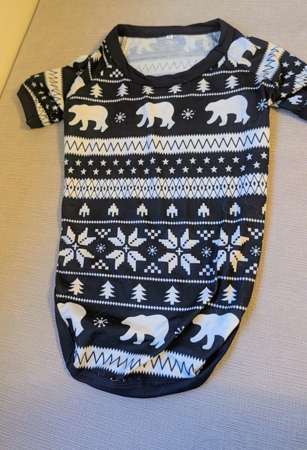 Brand New Adorable Polar Bear Holiday Dog Onesie - Size Medium