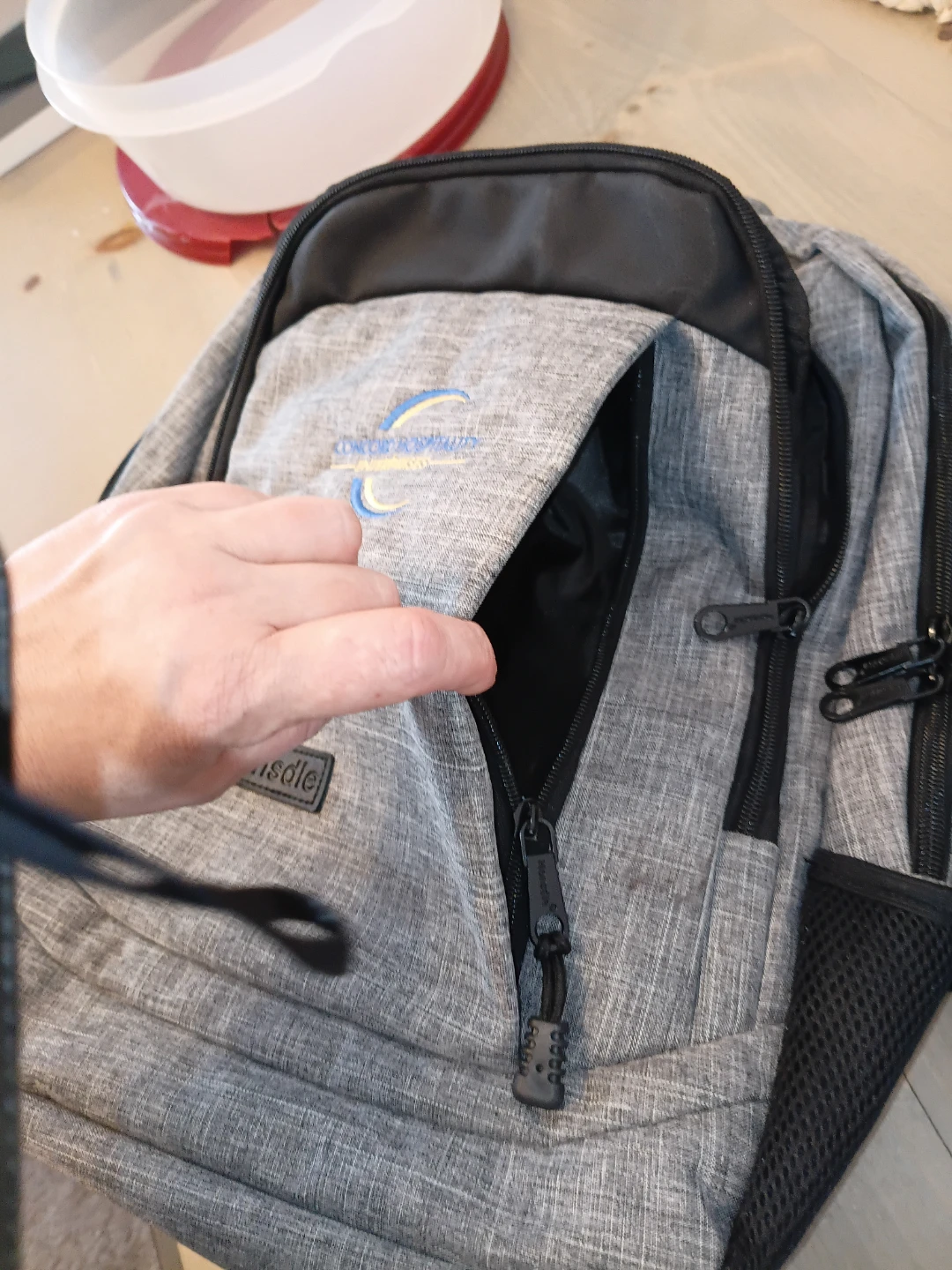 Monsdle Grey Laptop Backpack with USB Charging Port - photo 2