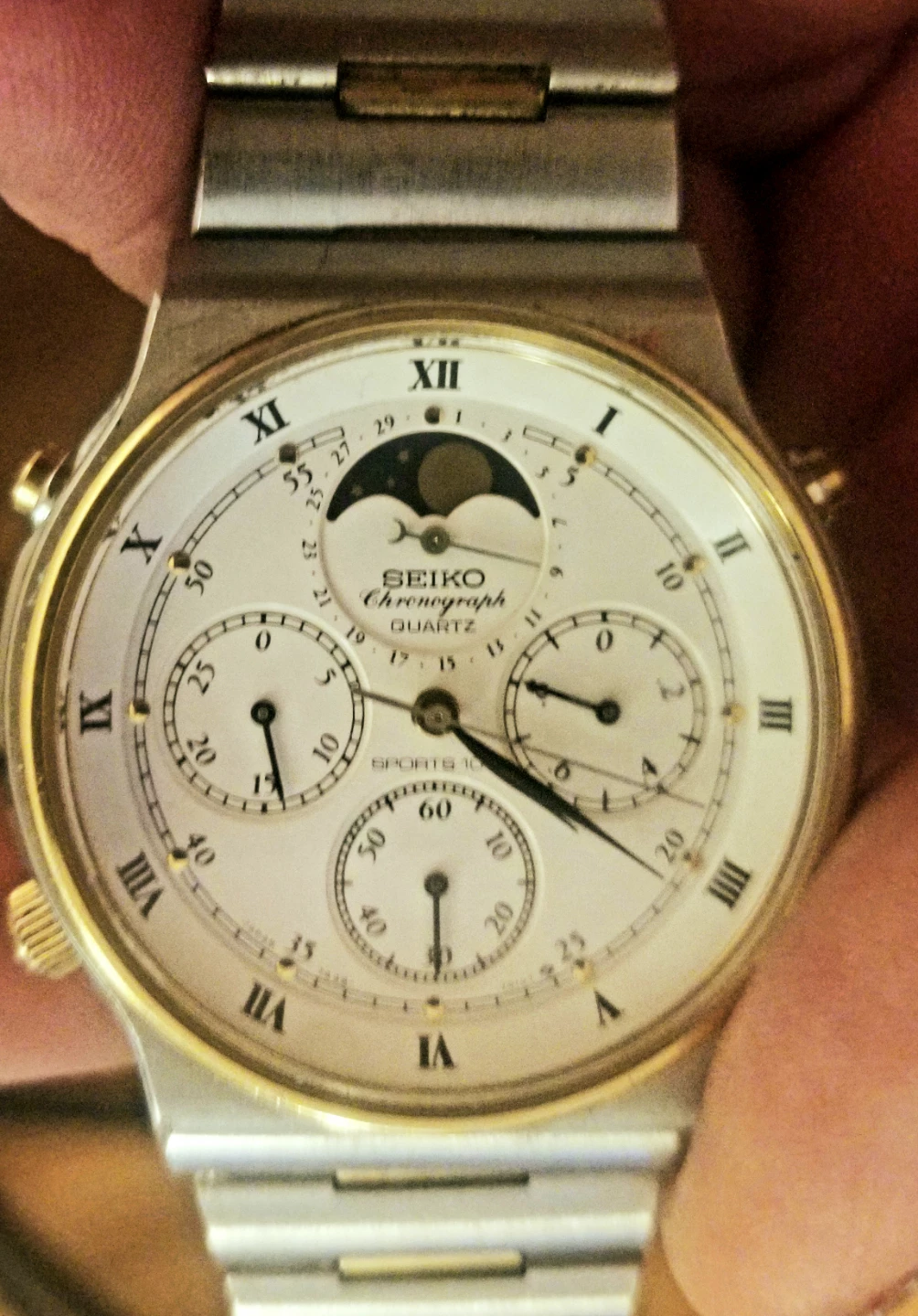 Seiko Chronograph Quartz Watch with Moon Phase - photo 2