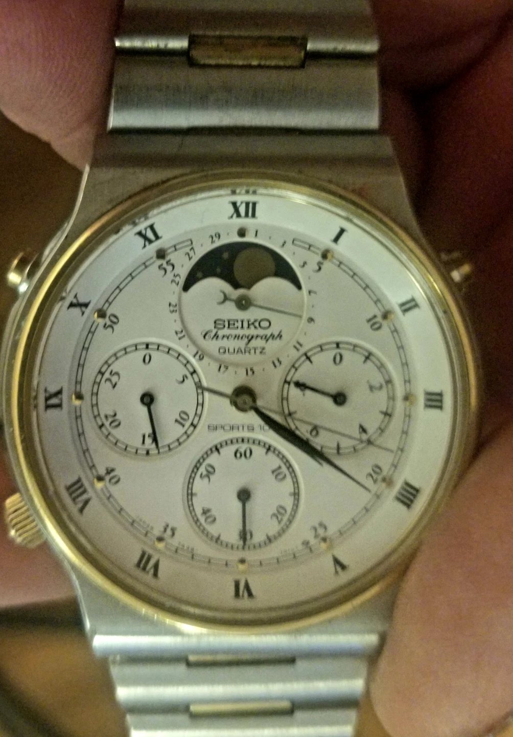 Seiko Chronograph Quartz Watch with Moon Phase - photo 3