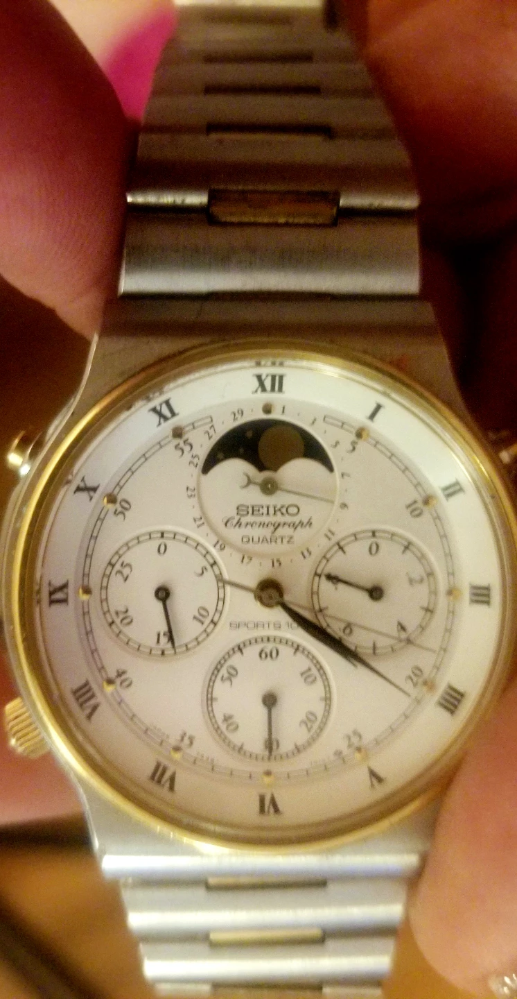 Seiko Chronograph Quartz Watch with Moon Phase - photo 5