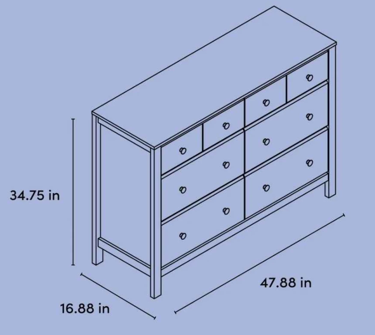 Storkcraft Horizon 6 Drawer Dresser - Black - photo 5