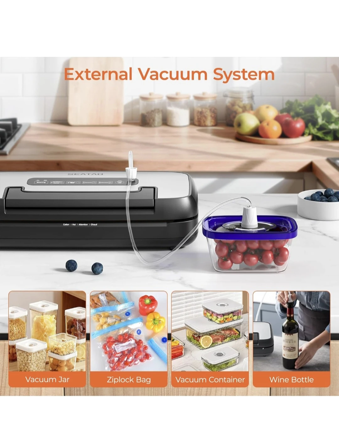 SEATAO 7-in-1 Multi-function Vacuum Sealer - photo 5