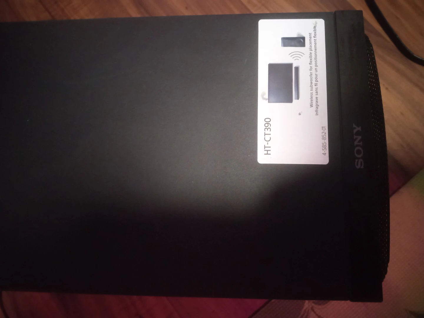 Sony HT-CT390 Wireless Subwoofer - photo 2