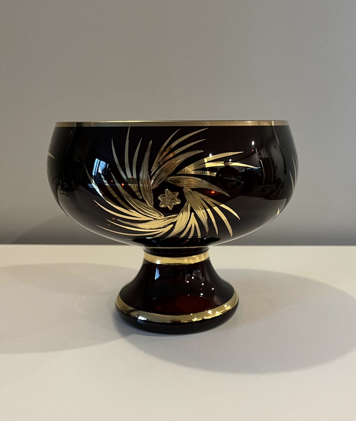 Decorative Glass Pedestal Bowl