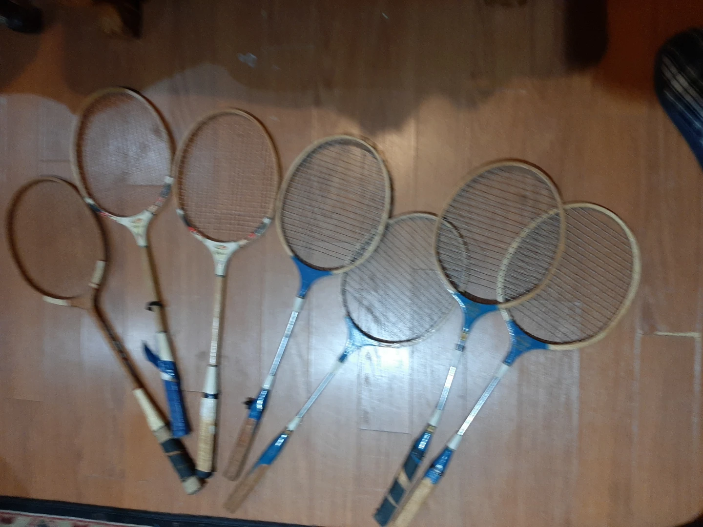 Set of 6 Vintage Badminton Rackets