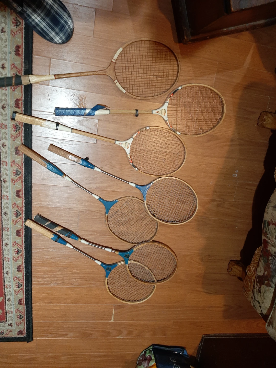 Set of 6 Vintage Badminton Rackets - photo 2