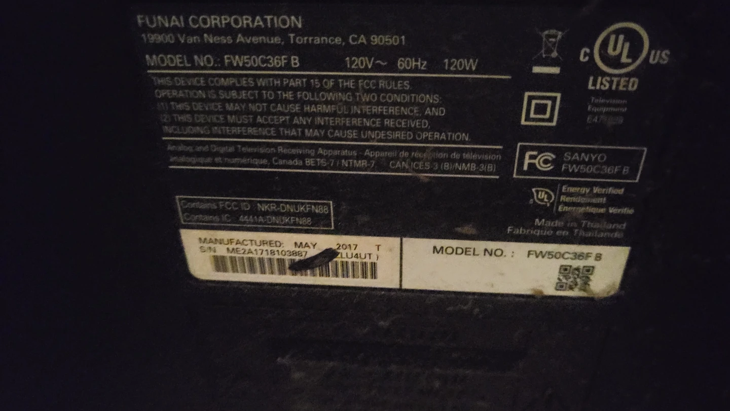 Sanyo FW50C36FB 50" HD TV - photo 2