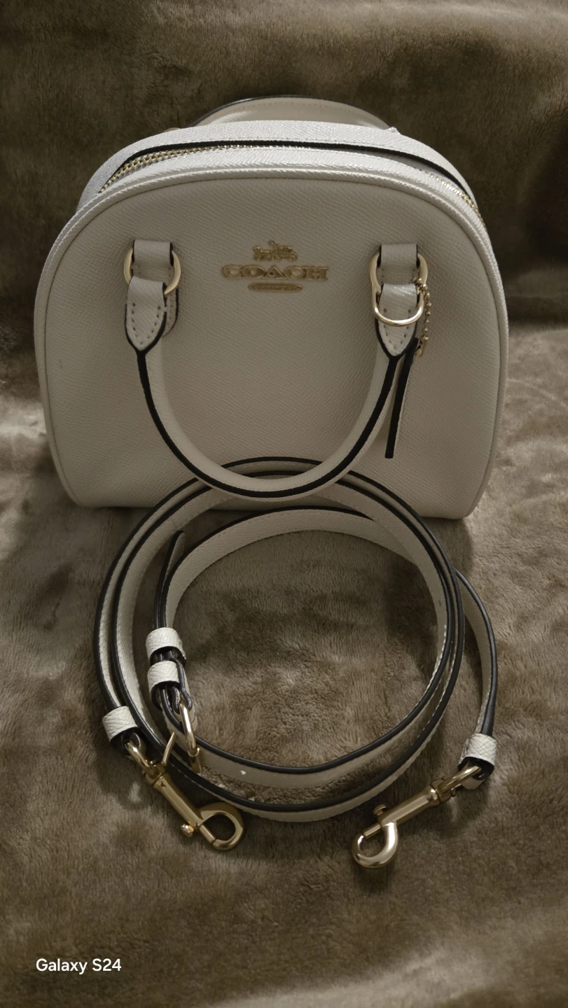 Coach White Leather Mini Satchel Bag