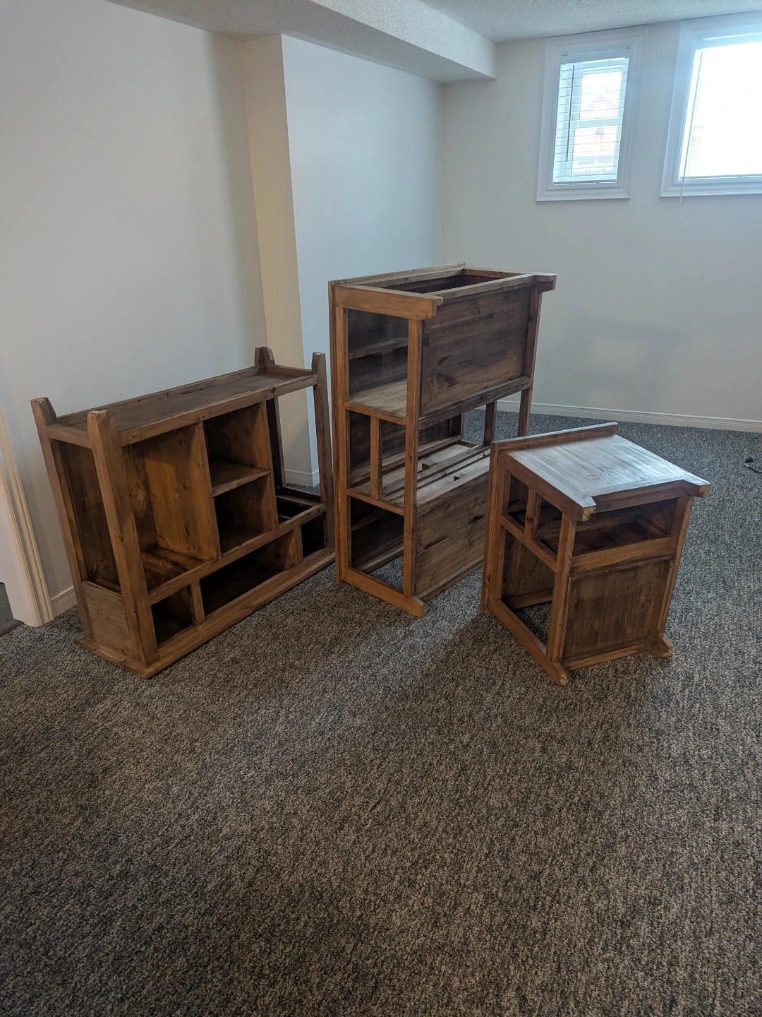 Solid Birch 3 table set.