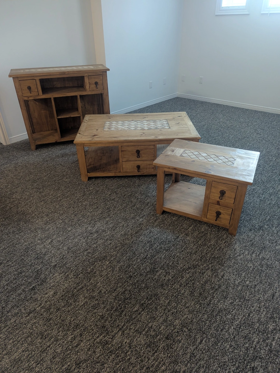 Solid Birch 3 table set. - photo 3