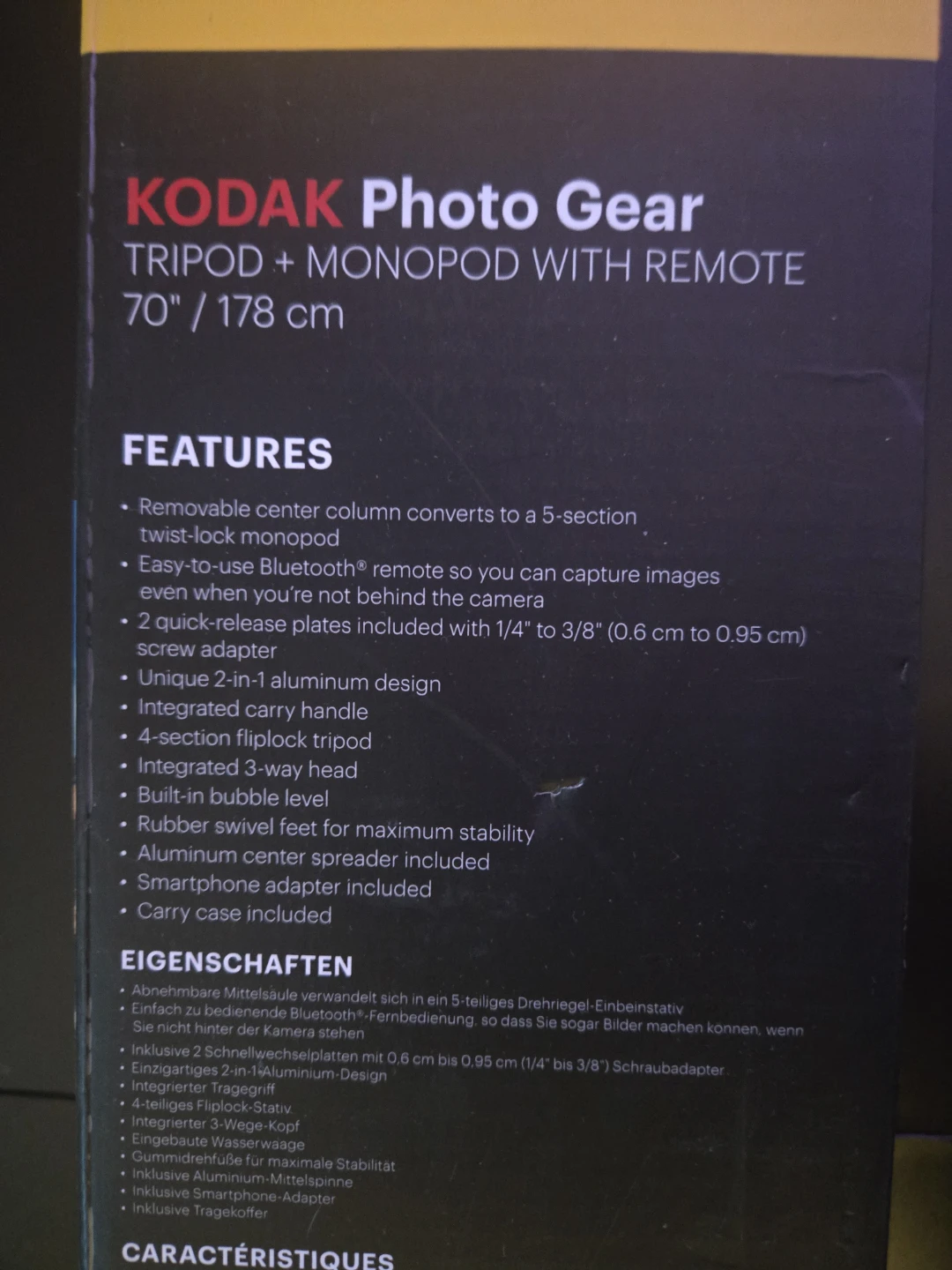KODAK Photo Gear Tripod + Monopod with Remote - photo 5