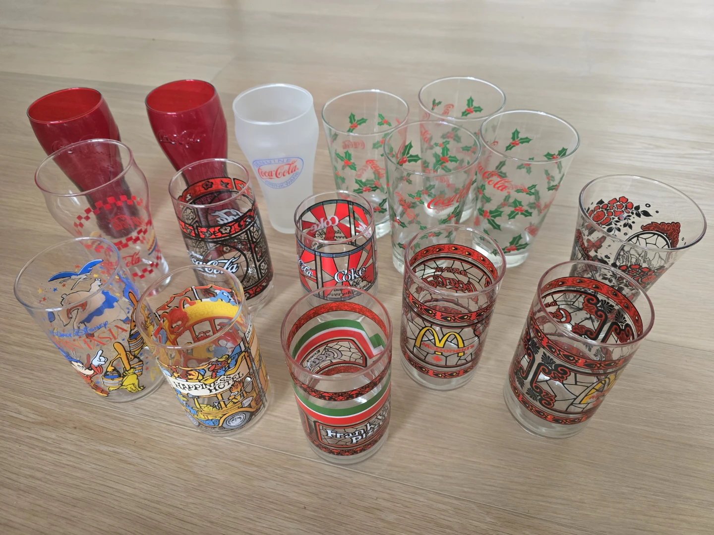 Lot of 16 Coca Cola Glass Cups