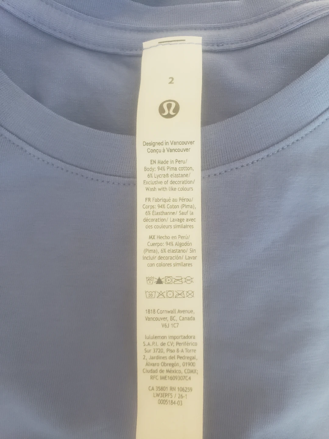 Lululemon Love Crew T-Shirt - Size 2 - Blue - photo 4