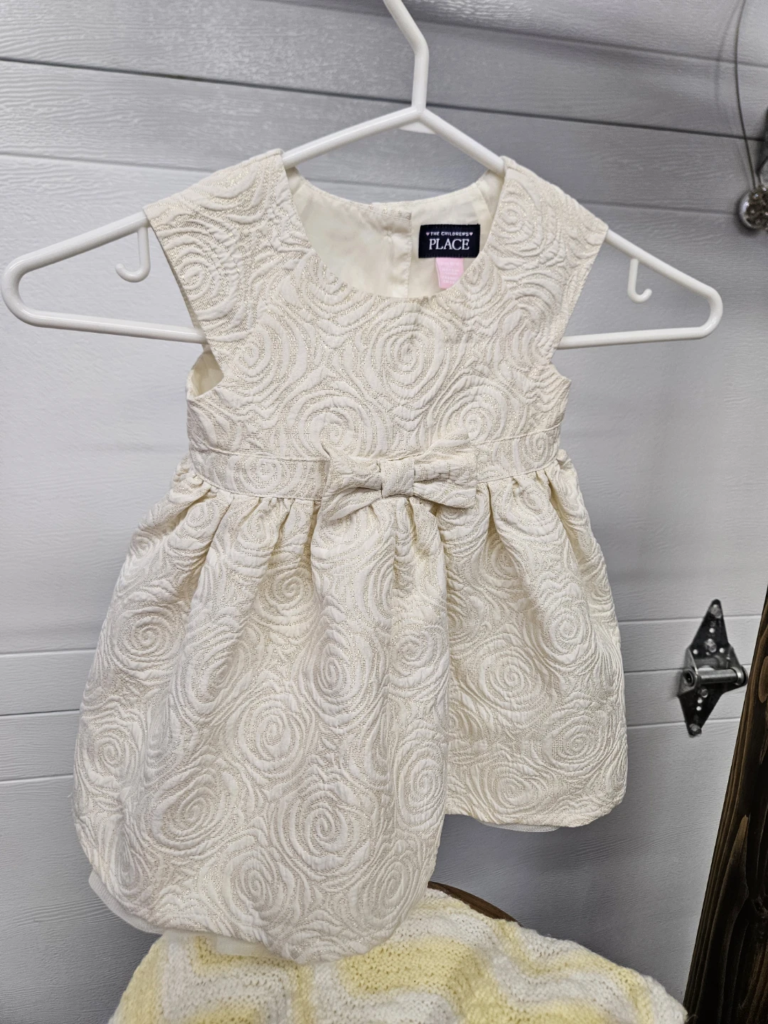 The Children's Place  Dress - Cream Floral Pattern - 9-12 M