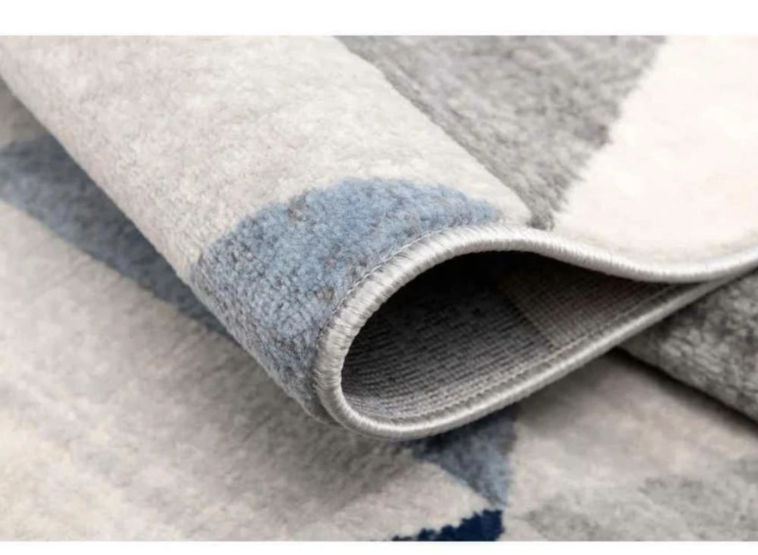 Modern blue geometric rug - photo 3