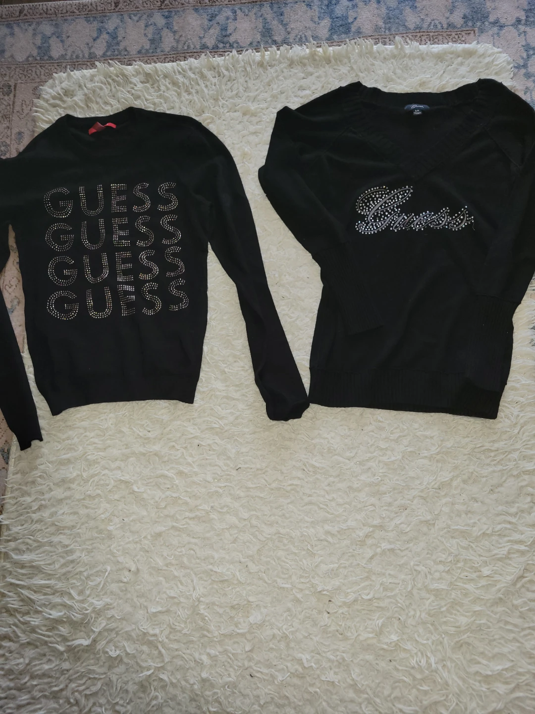 $20.00 FOR BOTH!! Black guess sweaters