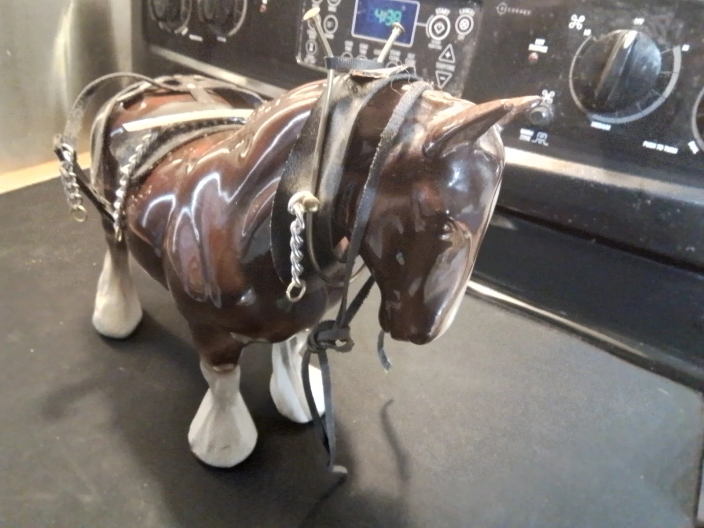 Ceramic Clydesdale Horse Figurine with Harness - photo 2
