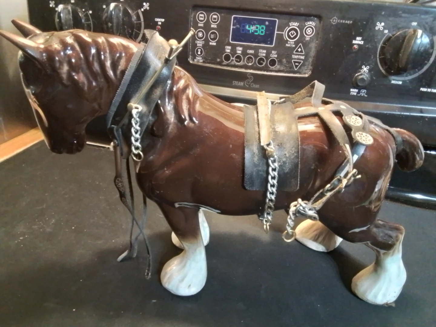 Ceramic Clydesdale Horse Figurine with Harness - photo 3