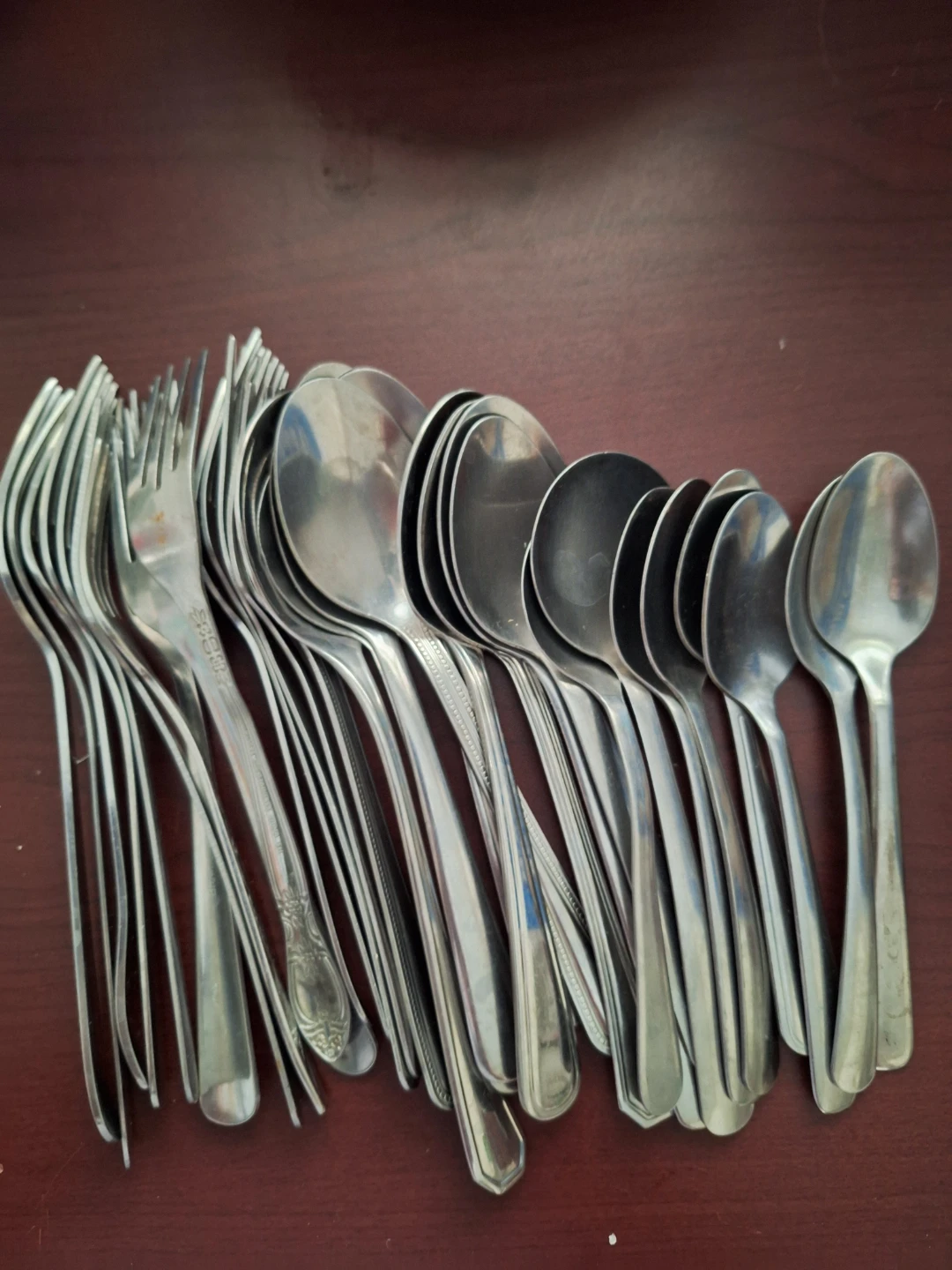 Stainless Steel Cutlery Set - Forks & Spoons Used