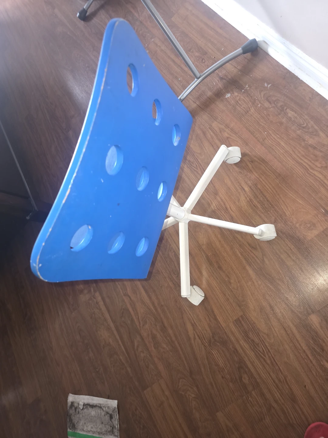 Blue Office Chair with Wheels - photo 2