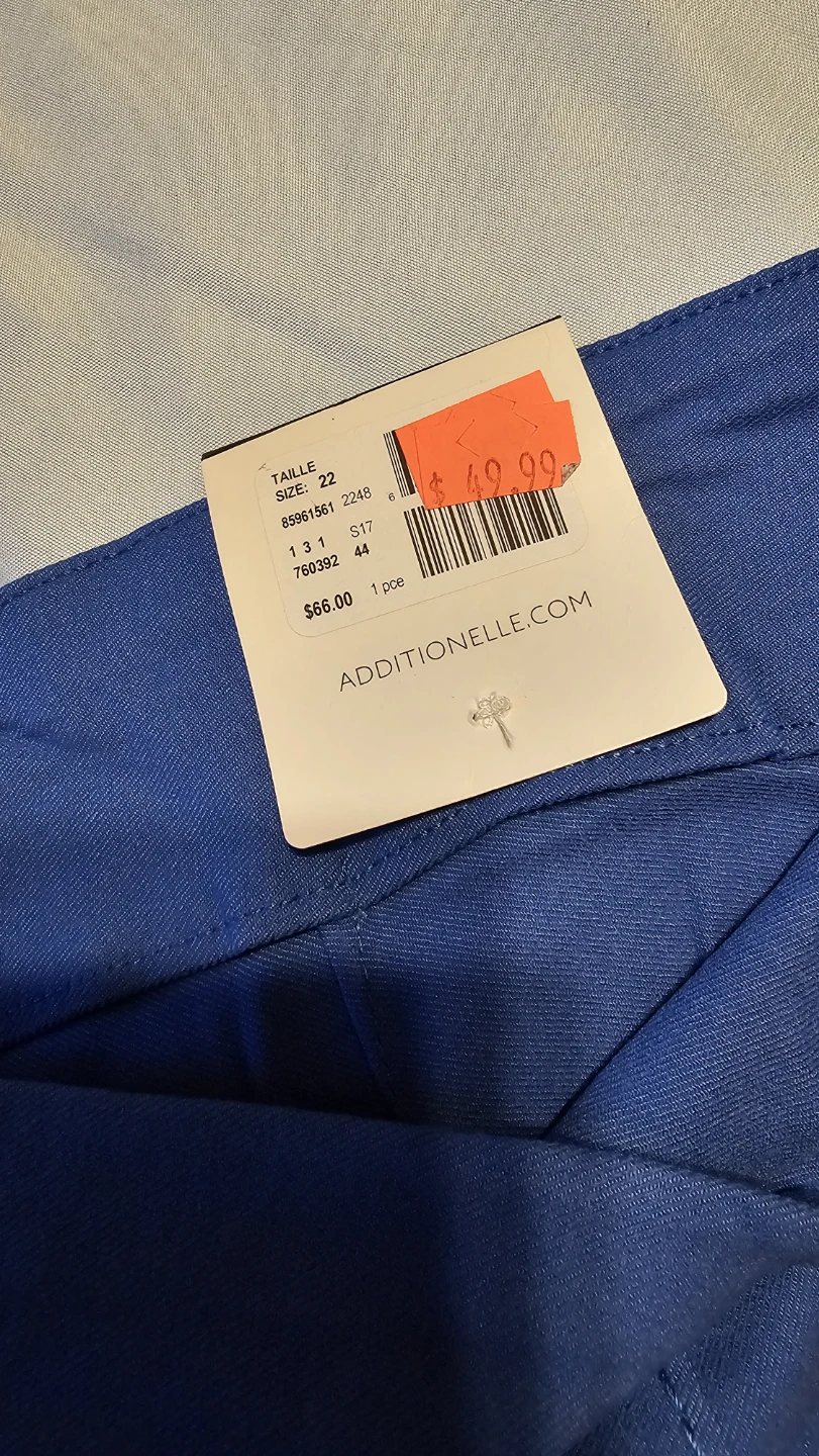 Michel Studio Alexa Crop Straight Leg Pants Size 22 Blue - photo 2
