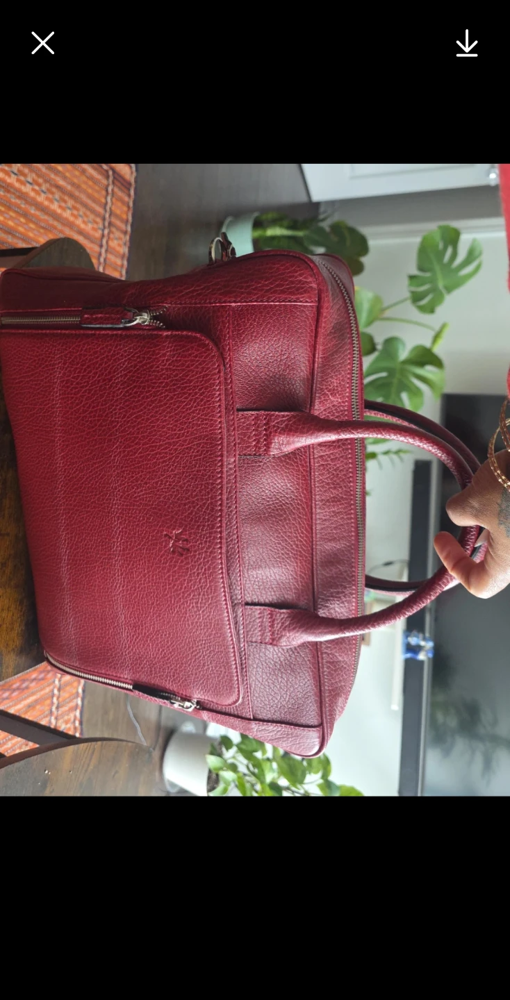 MOVING SALE- Novin Leather Laptop Briefcase