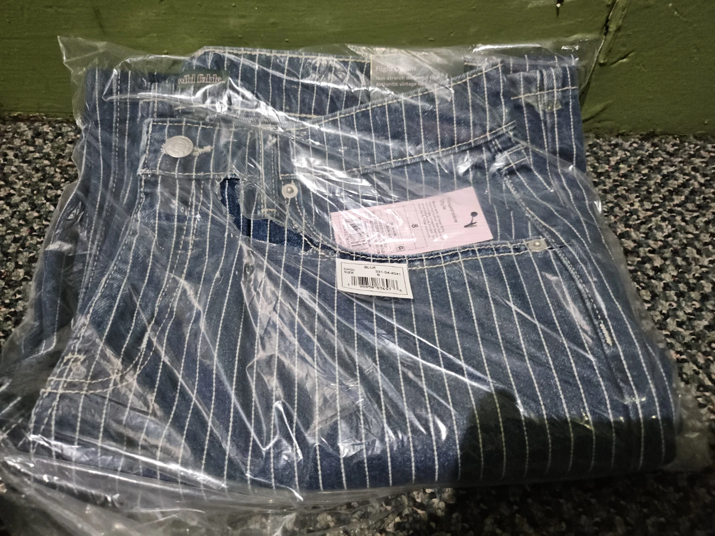Wild Fable Women's Striped Wide Leg Jeans Size 8