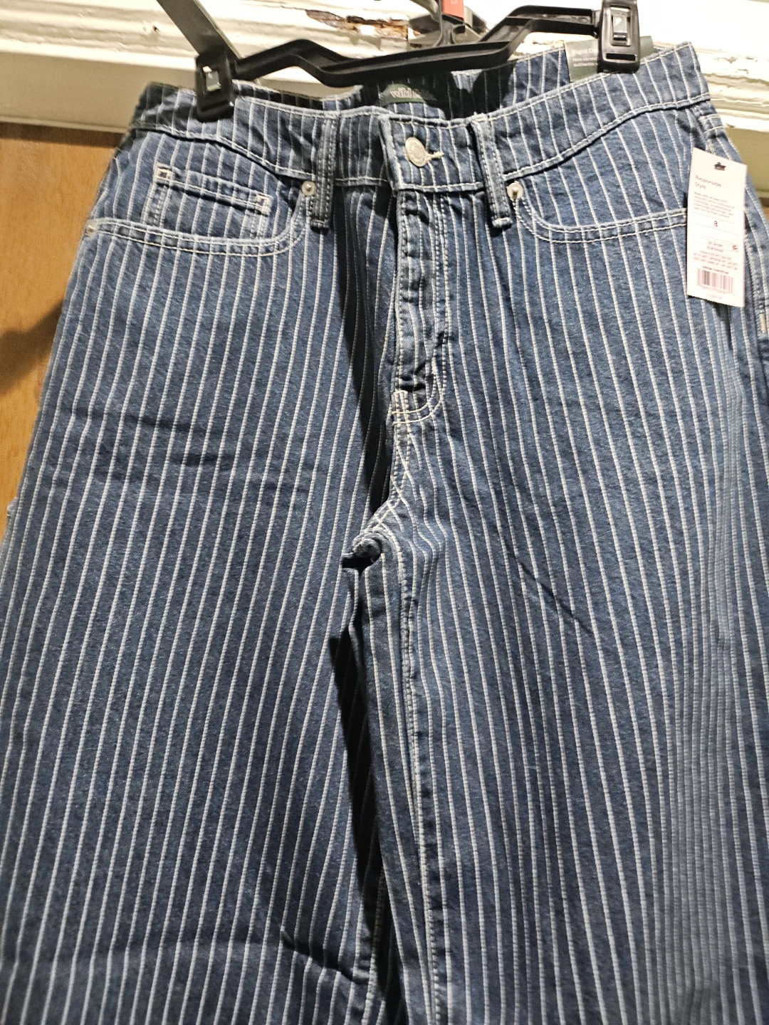 Wild Fable Women's Striped Wide Leg Jeans Size 8 - photo 5