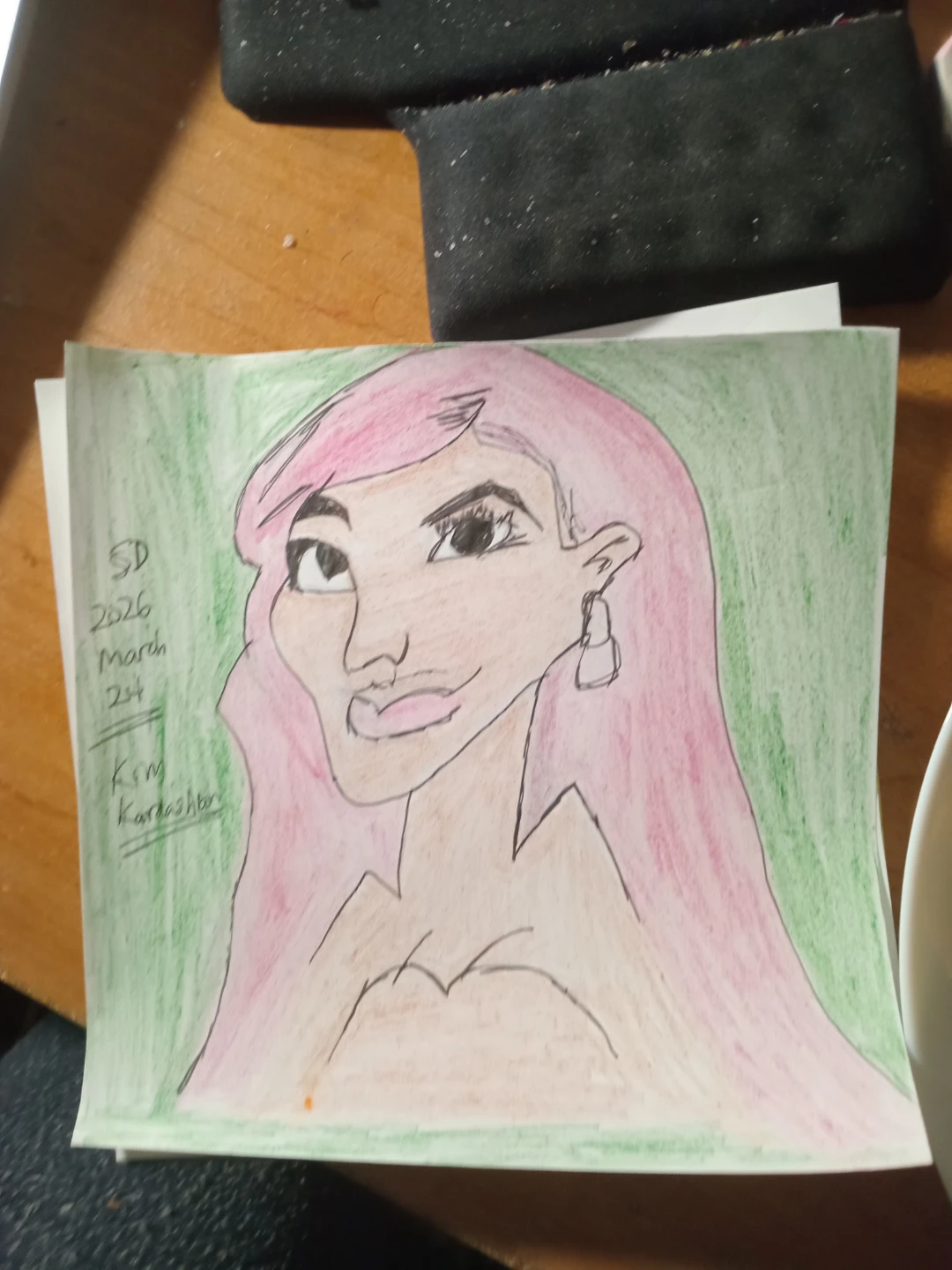 Kim Kardashian Drawing Illustration by Custom Artist Sherwin - photo 2