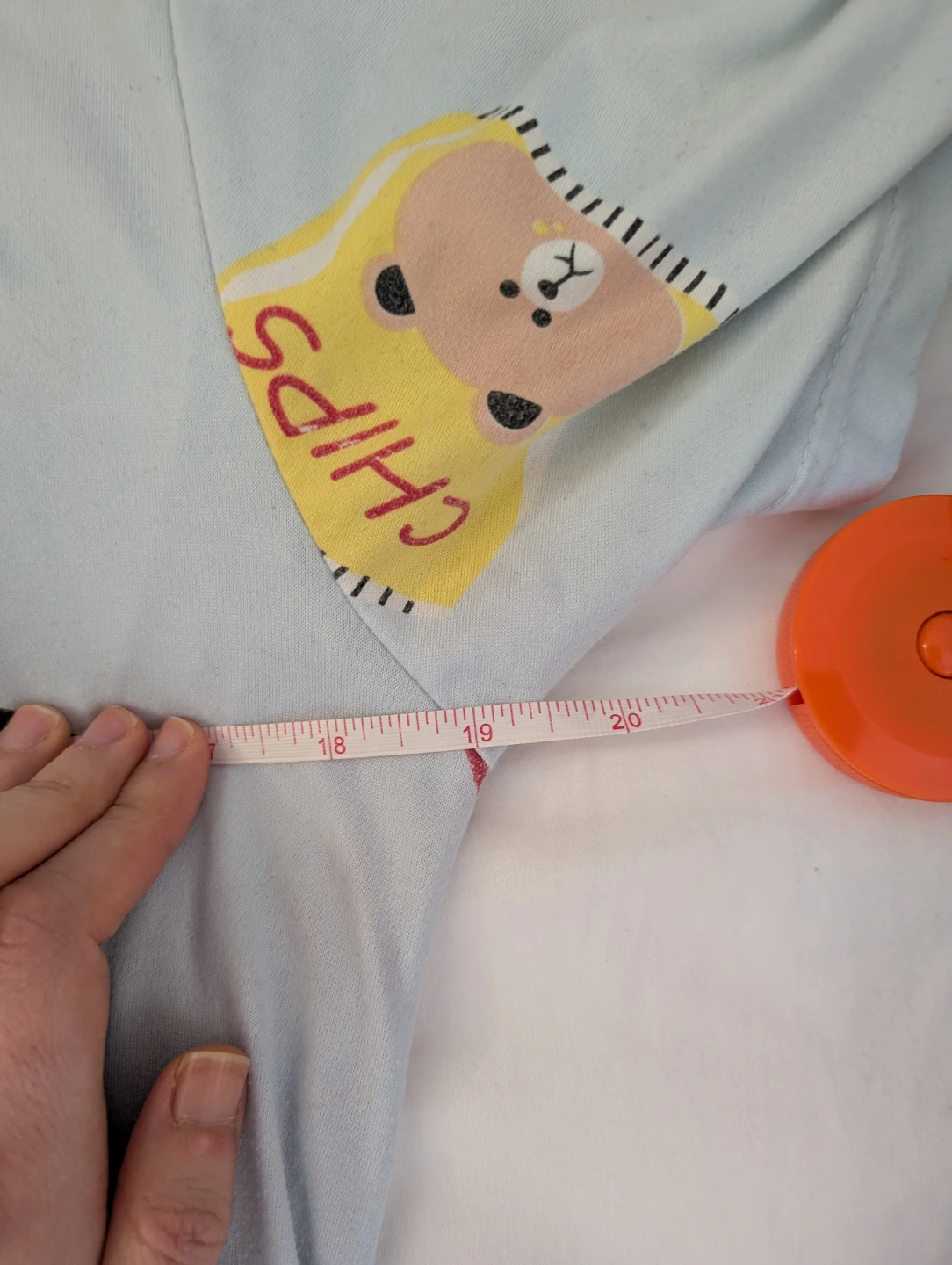 Cute Graphic T-Shirt with Bear and Fast Food Chips Print - photo 3