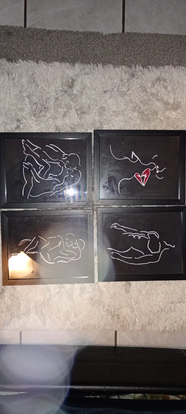Set of 4 Framed Abstract Line Art Prints - photo 5